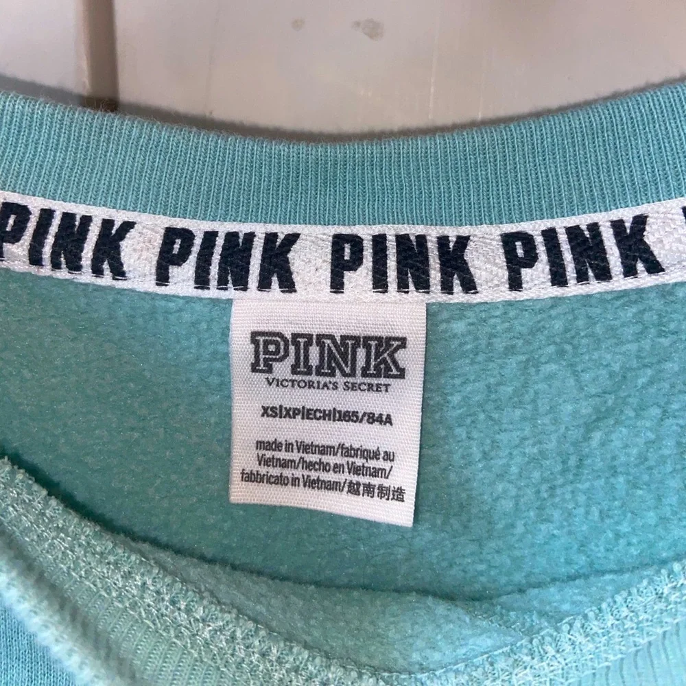 PINK Turquoise Sweatshirt - Picture 3 of 3